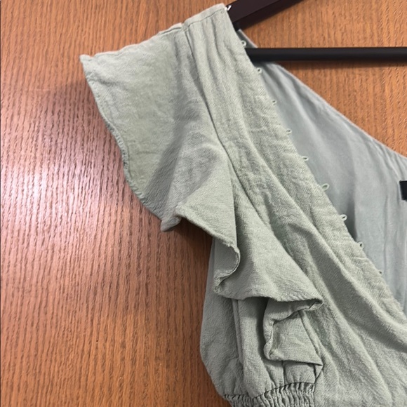 Lulus Green Ruffle Romper - Picture 3 of 5